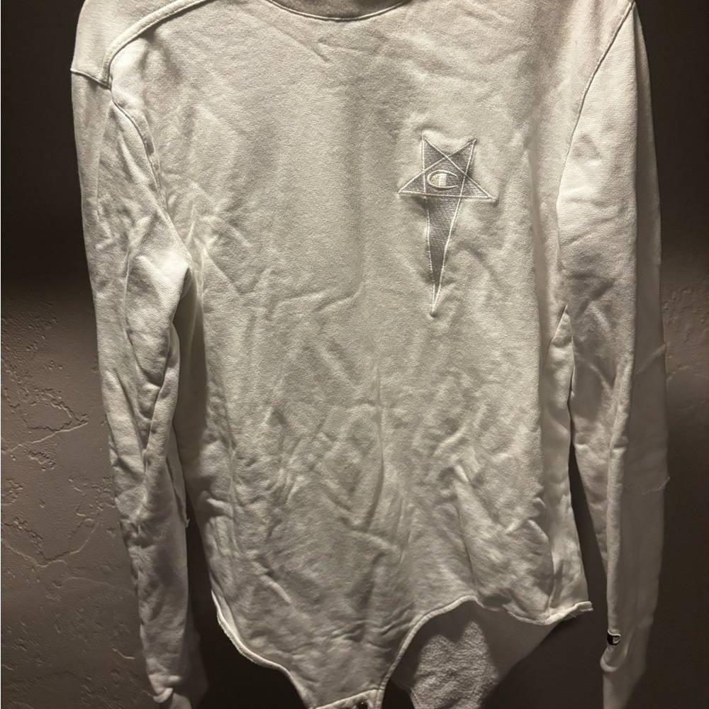 Rick Owens Champion varsity sweater body suit size S great condition!